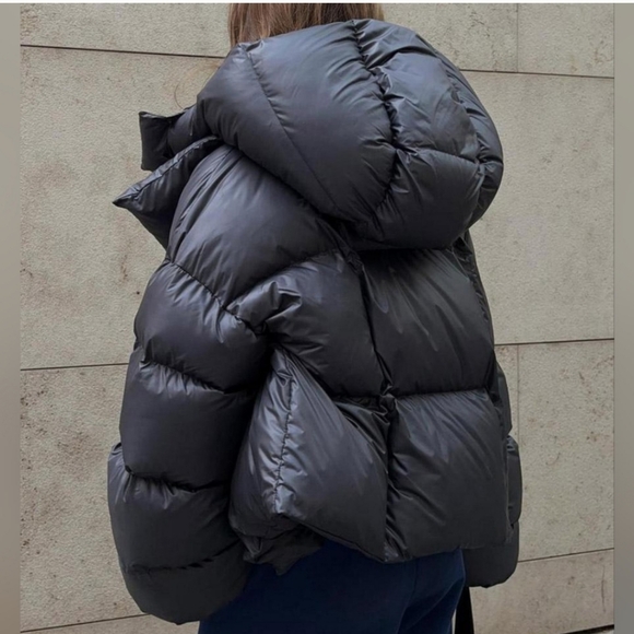 Black Puffer Jacket - Picture 3 of 8